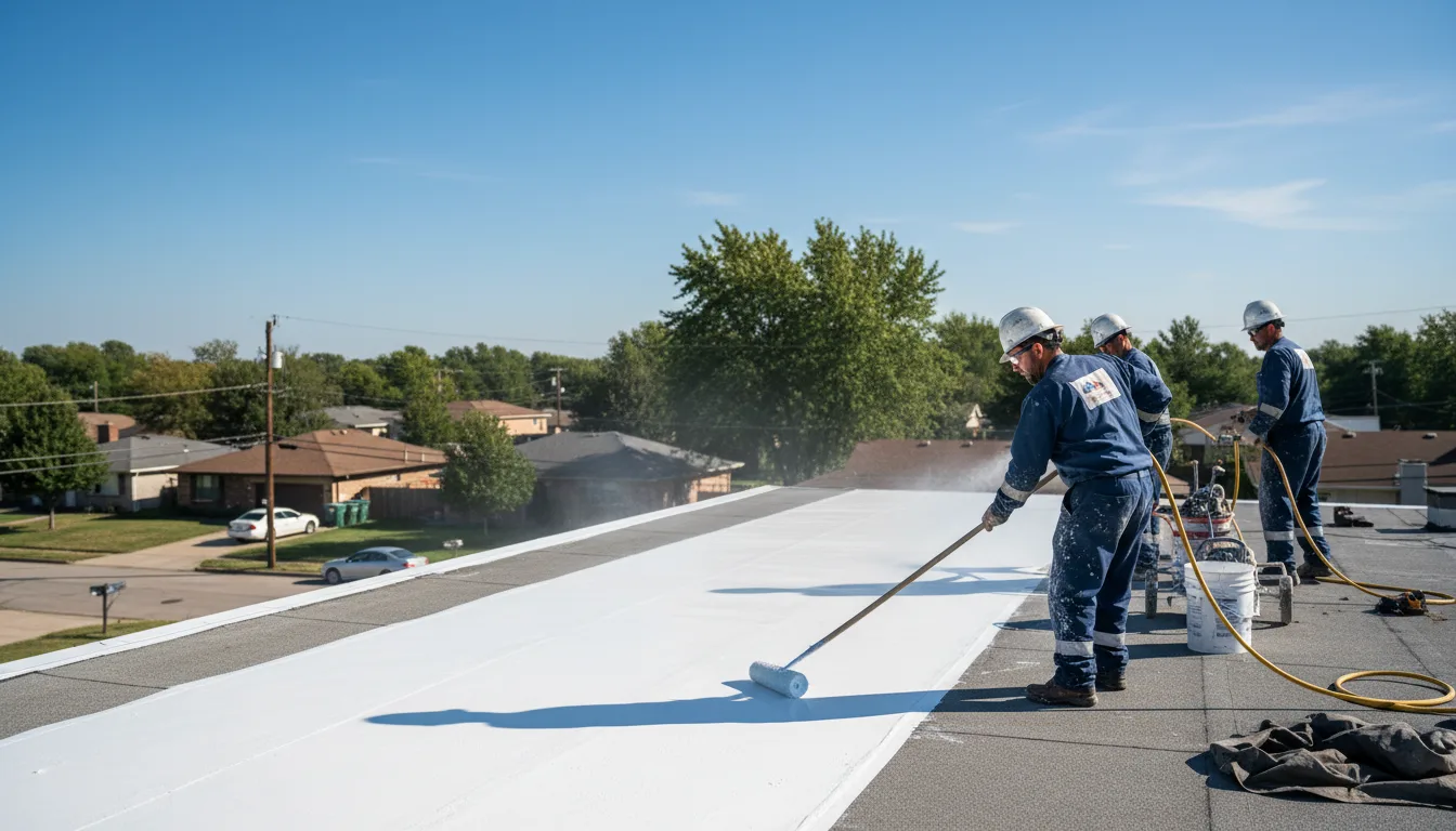 Commercial roof coating in Roby, MO near me